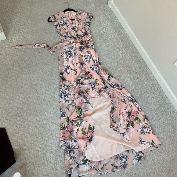 Floral Ruffle High/Low Maxi Dress - Eliza J Nordstrom - Picture 5 of 7